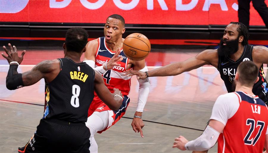 Brooklyn Nets opacó el triple-doble de Russell Westbrook en triunfo sobre Washington Wizards