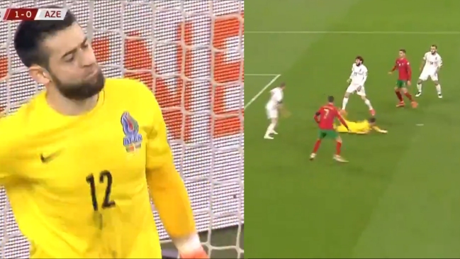 El error del arquero de Azerbaiyán que causó un autogol favorable a Portugal