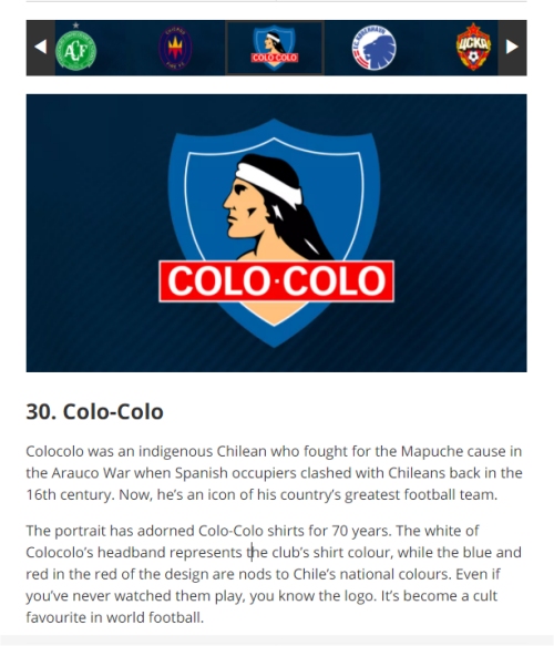 Prestigiosa revista de fútbol escogió escudo de Colo Colo entre los mejores 100 del mundo