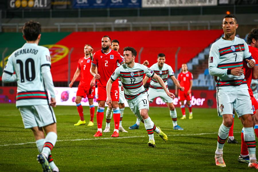 Portugal venció a Luxemburgo con goles de Diogo Jota, Cristiano Ronaldo y Joao Palhinha