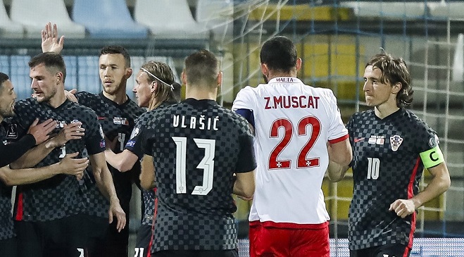 Luka Modric e Ivan Perisic comandaron triunfo de Croacia sobre Malta en Clasificatorias