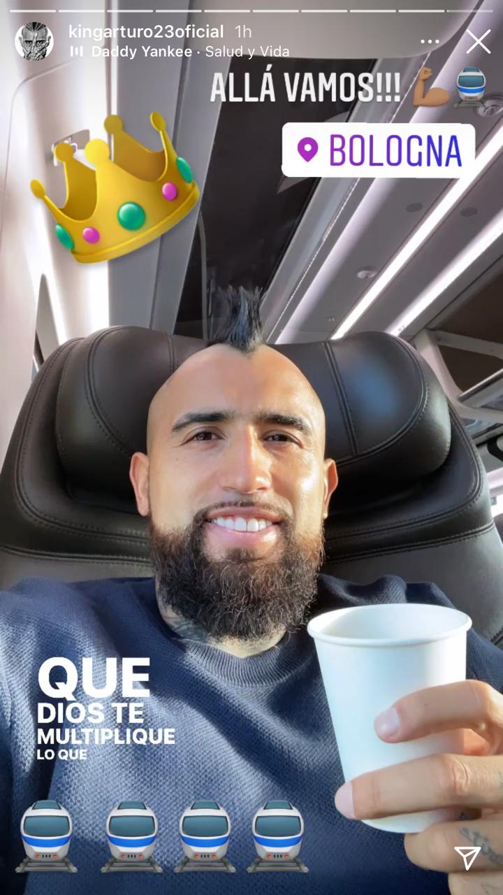 Arturo Vidal viajó con el plantel de Inter para enfrentar a Bologna