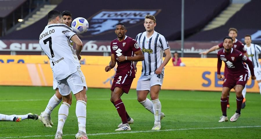Cristiano Ronaldo salvó de la derrota a Juventus en el clásico ante Torino por la Serie A