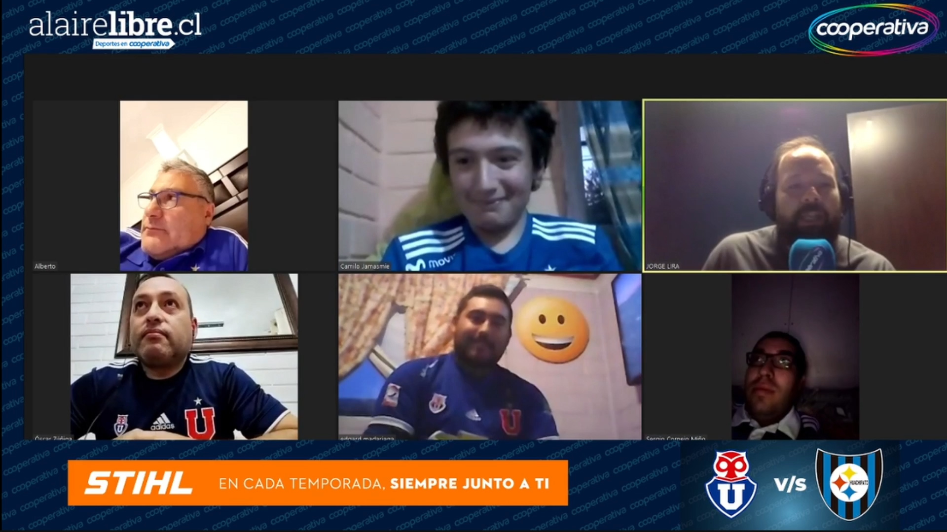 Camilo Jamasmie y Edgard Madariaga fueron los premiados por Hinchada Cooperativa en el empate de U. de Chile ante Huachipato