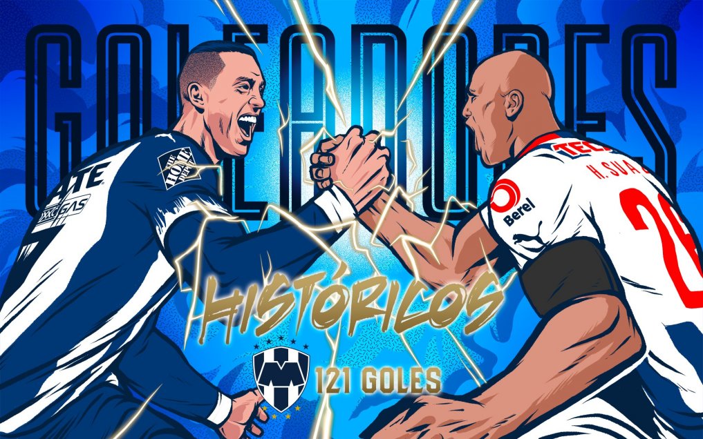 Monterrey ensalzó a sus goleadores históricos Rogelio Funes Mori y Humberto Suazo