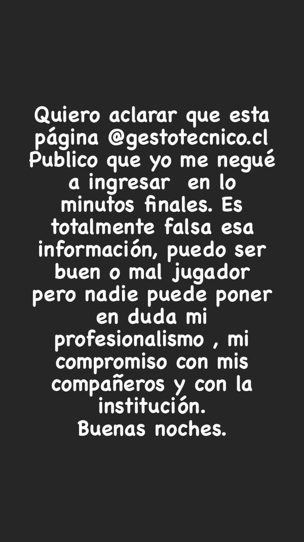 Diego Buonanotte desmintió haberse rehusado a ingresar en los descuentos frente a Palestino