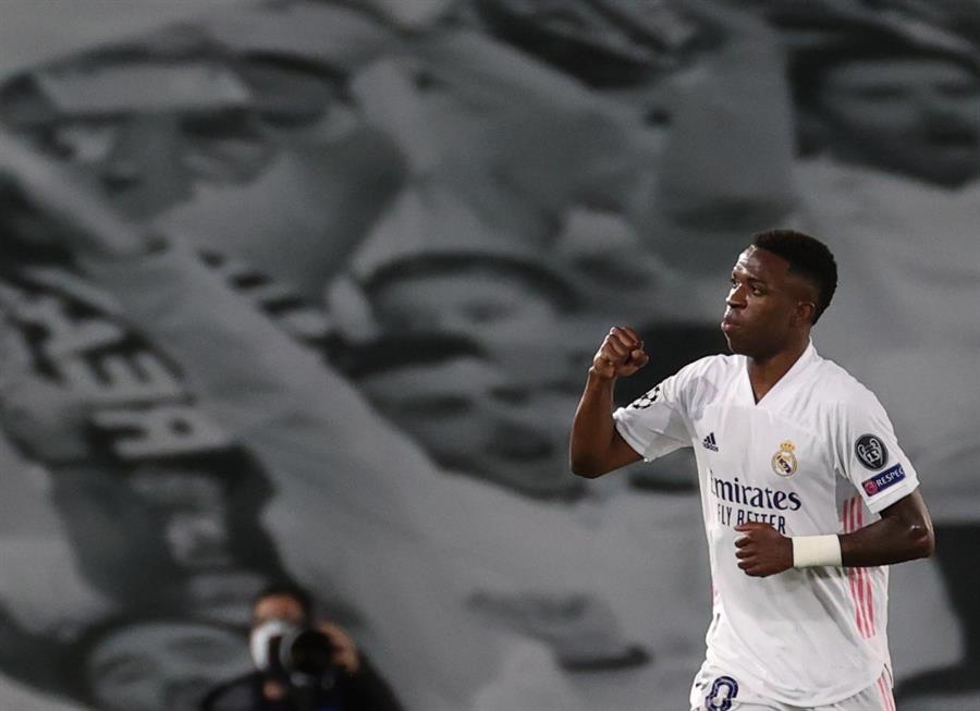 Real Madrid sacó ventaja ante Liverpool en cuartos de la Champions con un inspirado Vinicius