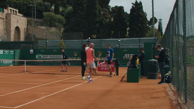 Rafael Nadal compartió práctica con Daniil Medvedev, quien dio positivo por coronavirus