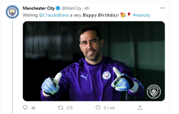 Los saludos de cumpleaños a Claudio Bravo, “uno de los mejores arqueros chilenos de la historia”