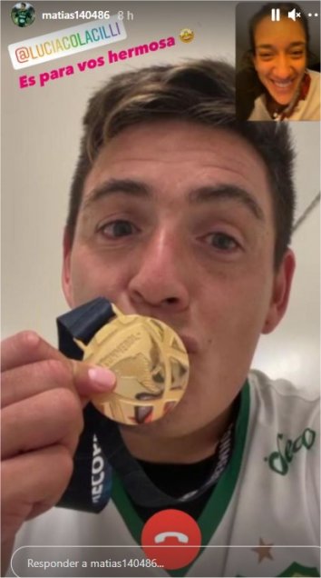 La alegría de Matías Rodríguez por quedarse con la Recopa Sudamericana