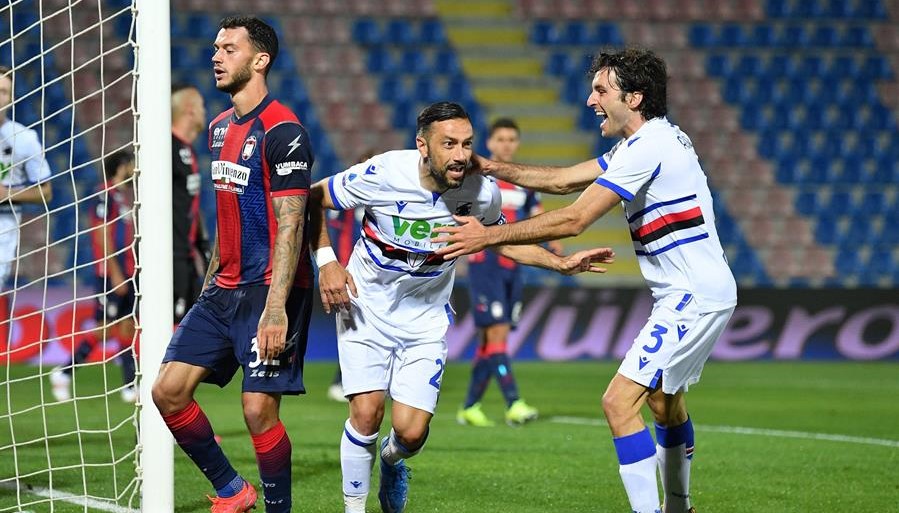 Fabio Quagliarella le dio el triunfo a Sampdoria y hundió más a Crotone de Luis Rojas