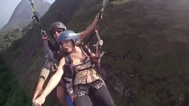 Gala Caldirola tras su aventura en parapente: Mauricio me dijo que estoy loca, él es más miedoso