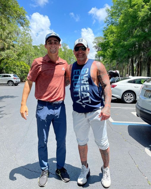 Encuentro de cracks: Marcelo Ríos visitó a Joaquín Niemann en el Valspar Championship