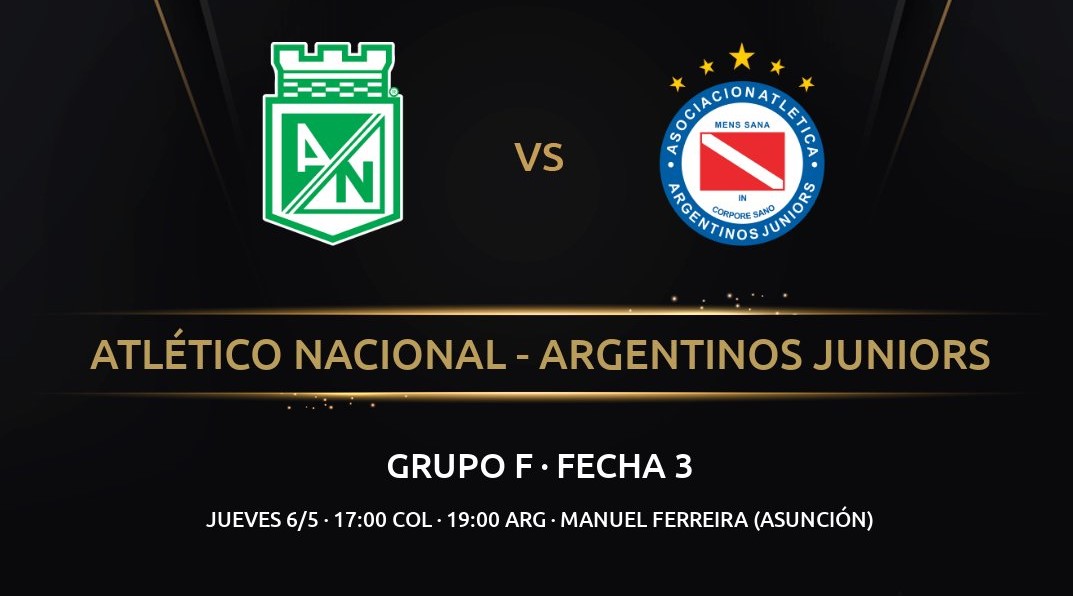 Duelos de Atlético Nacional contra Argentinos Jrs. e I. Santa Fe ante River Plate se jugarán en Paraguay