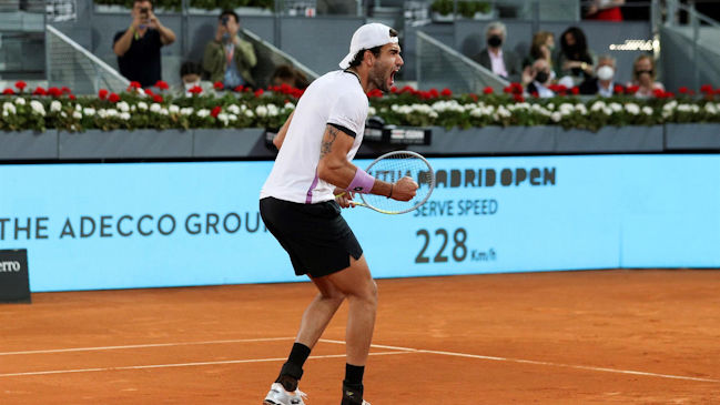 Matteo Berrettini se instaló en la final del Masters de Madrid tras superar a Casper Ruud