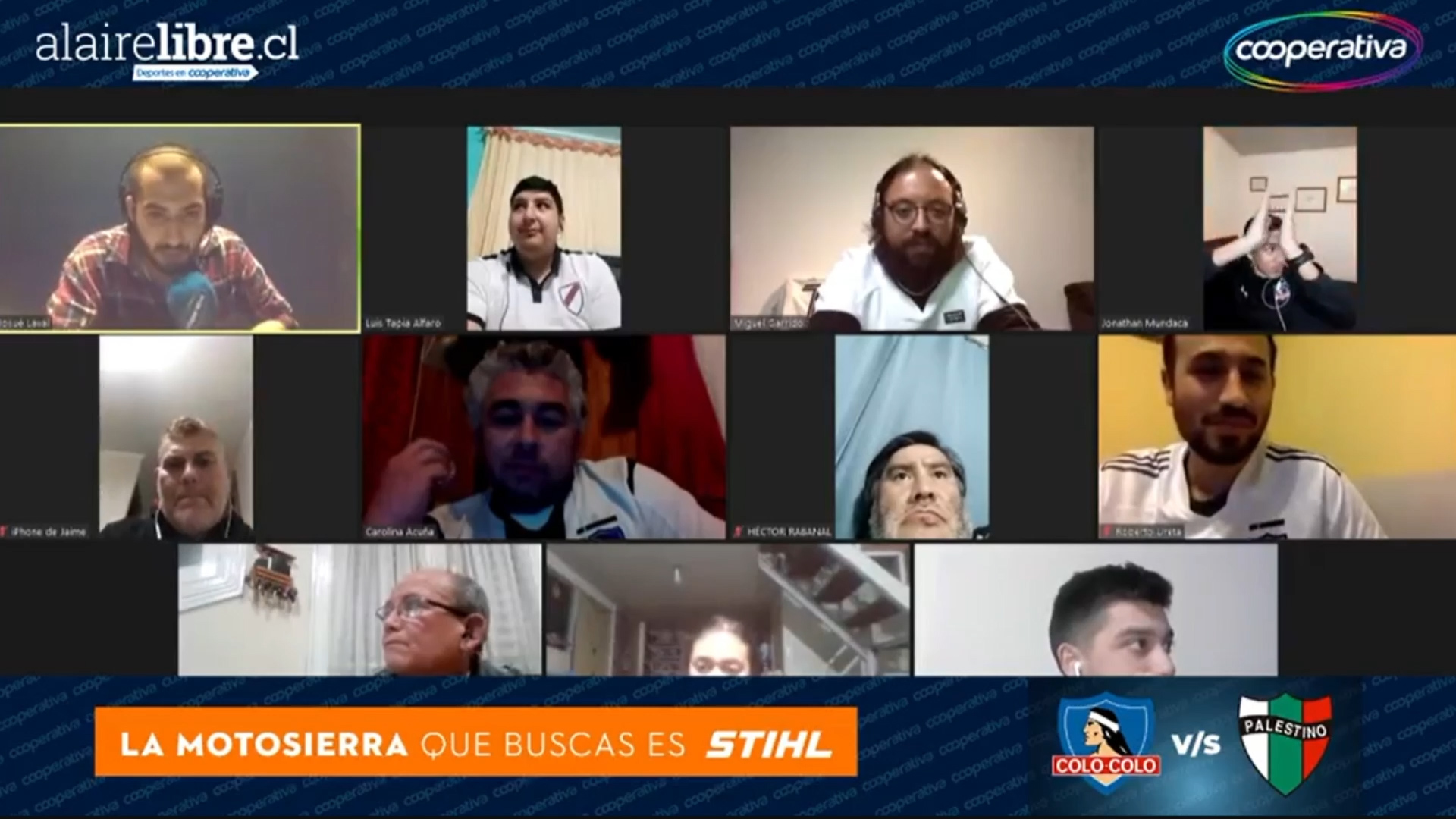 Jaime Chacana y Miguel Garrido fueron los ganadores de la jornada sabatina de Hinchada Cooperativa