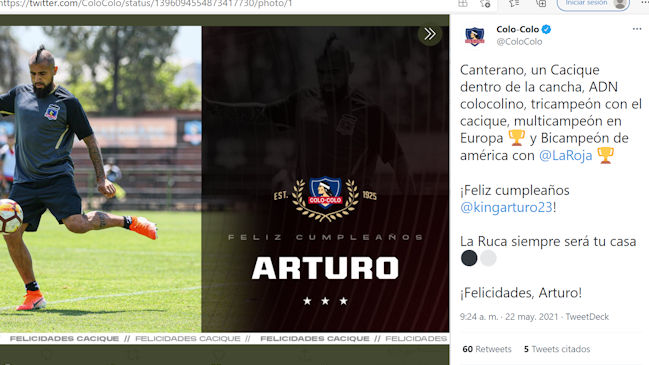 Los saludos del mundo del fútbol a Arturo Vidal en el día de su cumpleaños