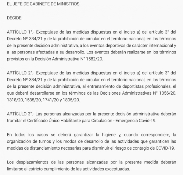 Gobierno de Argentina autorizó la realización de la Copa América