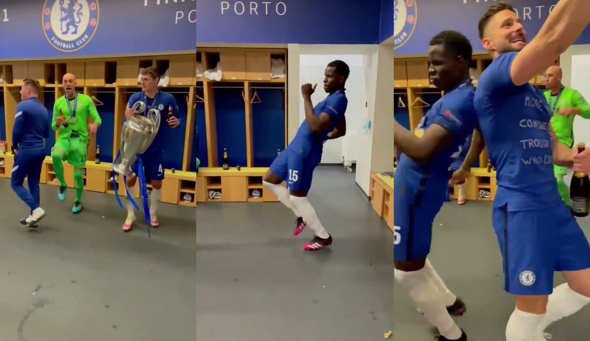 ¡El baile de los campeones! El movido festejo de Chelsea en el camarín tras ganar la Champions