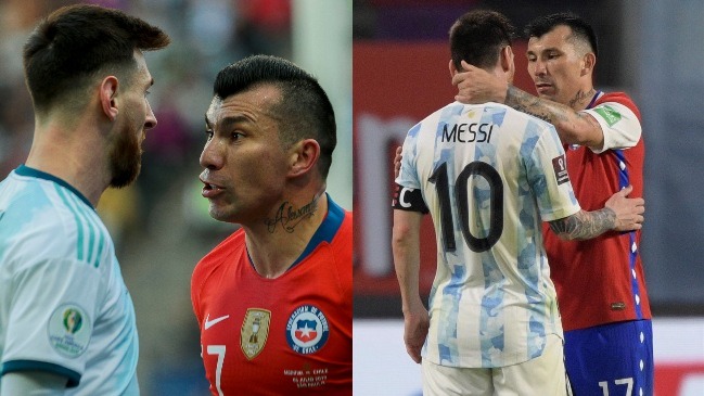 ¿Sin rencores? El cariñoso saludo entre Gary Medel y Lionel Messi en Santiago del Estero