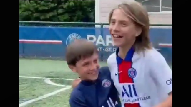 Hijo de Maxi López se lució con un “póker” en las divisiones inferiores de PSG