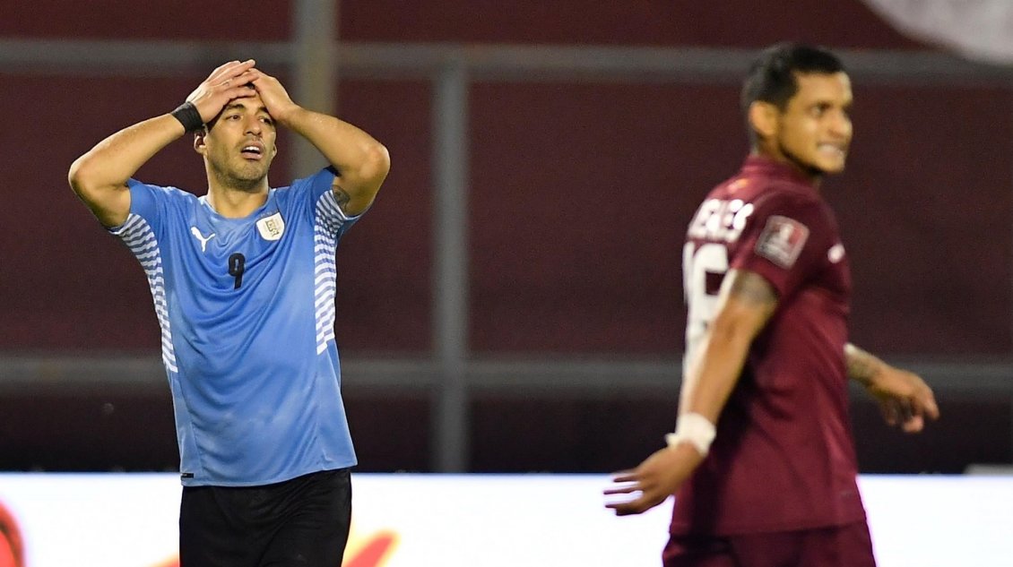 Uruguay decepcionó y sólo cosechó dos puntos en esta doble fecha tras igualar con Venezuela