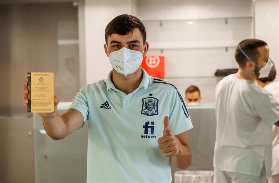 La selección española se vacunó a tres días de su estreno en la Eurocopa