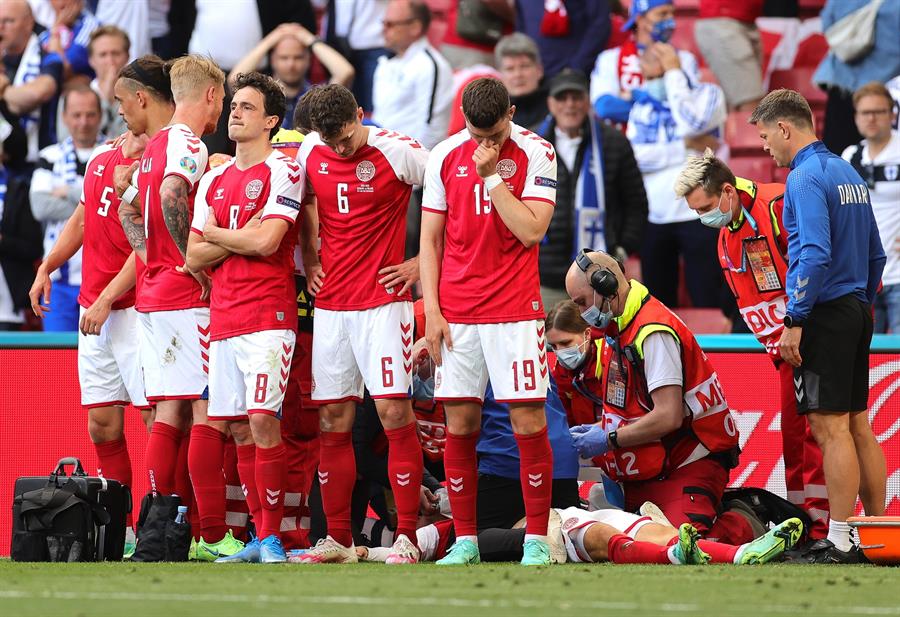 ¡Tensión total! El susto mundial que hizo pasar Christian Eriksen en la Eurocopa