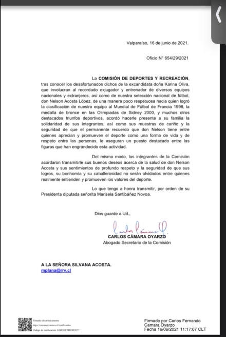 Comisión de Deportes de la Cámara por Nelson Acosta: Ha engrandecido el fútbol