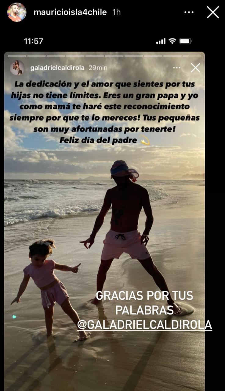 Gala Caldirola a Mauricio Isla: Eres un gran papá, tus pequeñas son afortunadas