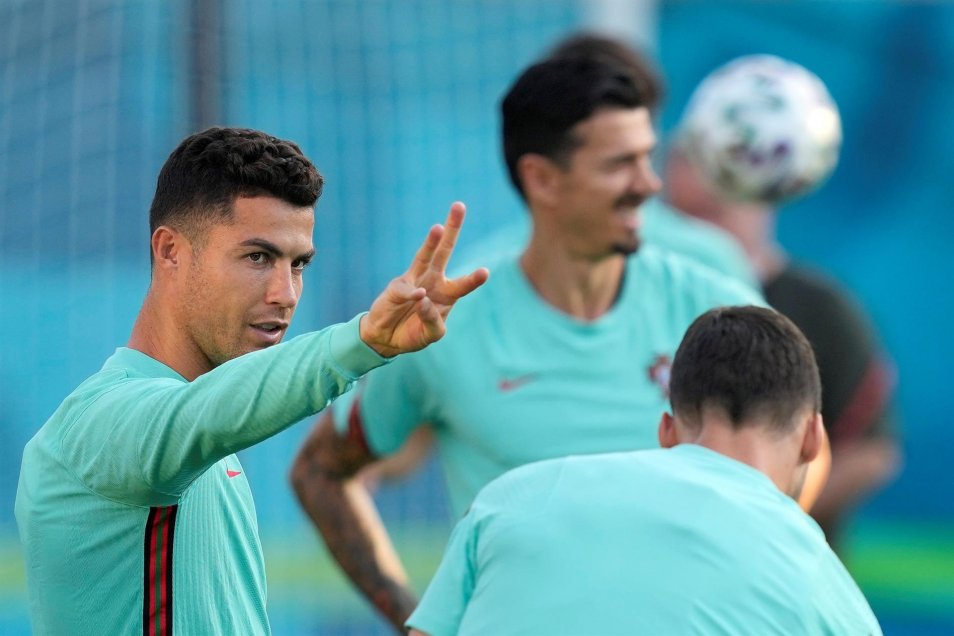 Cristiano Ronaldo lideró la práctica de Portugal de cara al duelo clave contra Francia en la Euro 2020