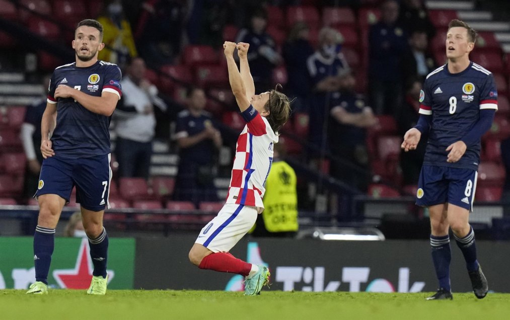 Modric guió la clasificación de Croacia y sentenció la eliminación de Escocia en la Euro 2020