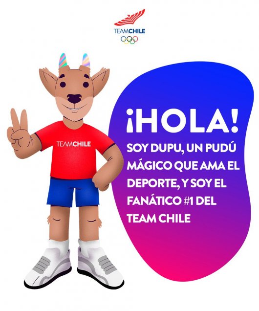 Dupu, la mascota que acompañará al Team Chile en sus competencias