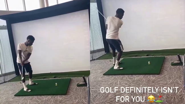 Harry Maguire se burló de su compañero Bukayo Saka por fallidos intentos practicando golf
