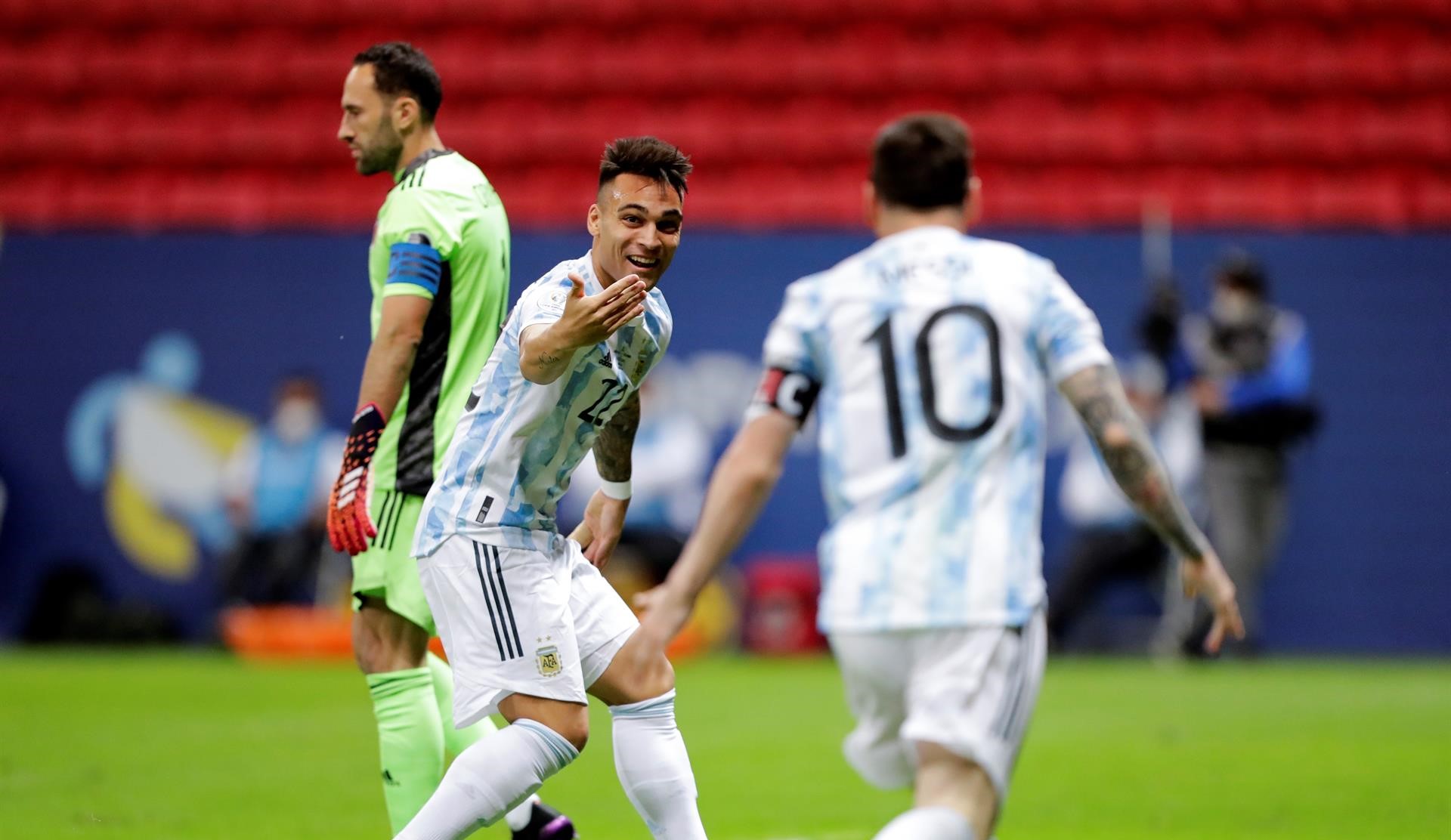 Argentina embistió de entrada a Colombia con gol del “Toro” Lautaro Martínez