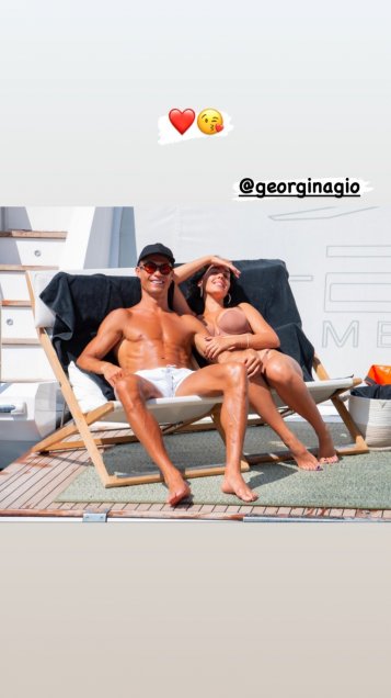 Georgina Rodríguez disfruta paradisíacas vacaciones junto a Cristiano Ronaldo