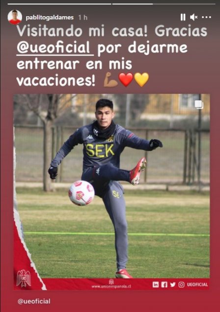 “Visitando mi casa”: Pablo Galdames entrenó junto al plantel de Unión Española
