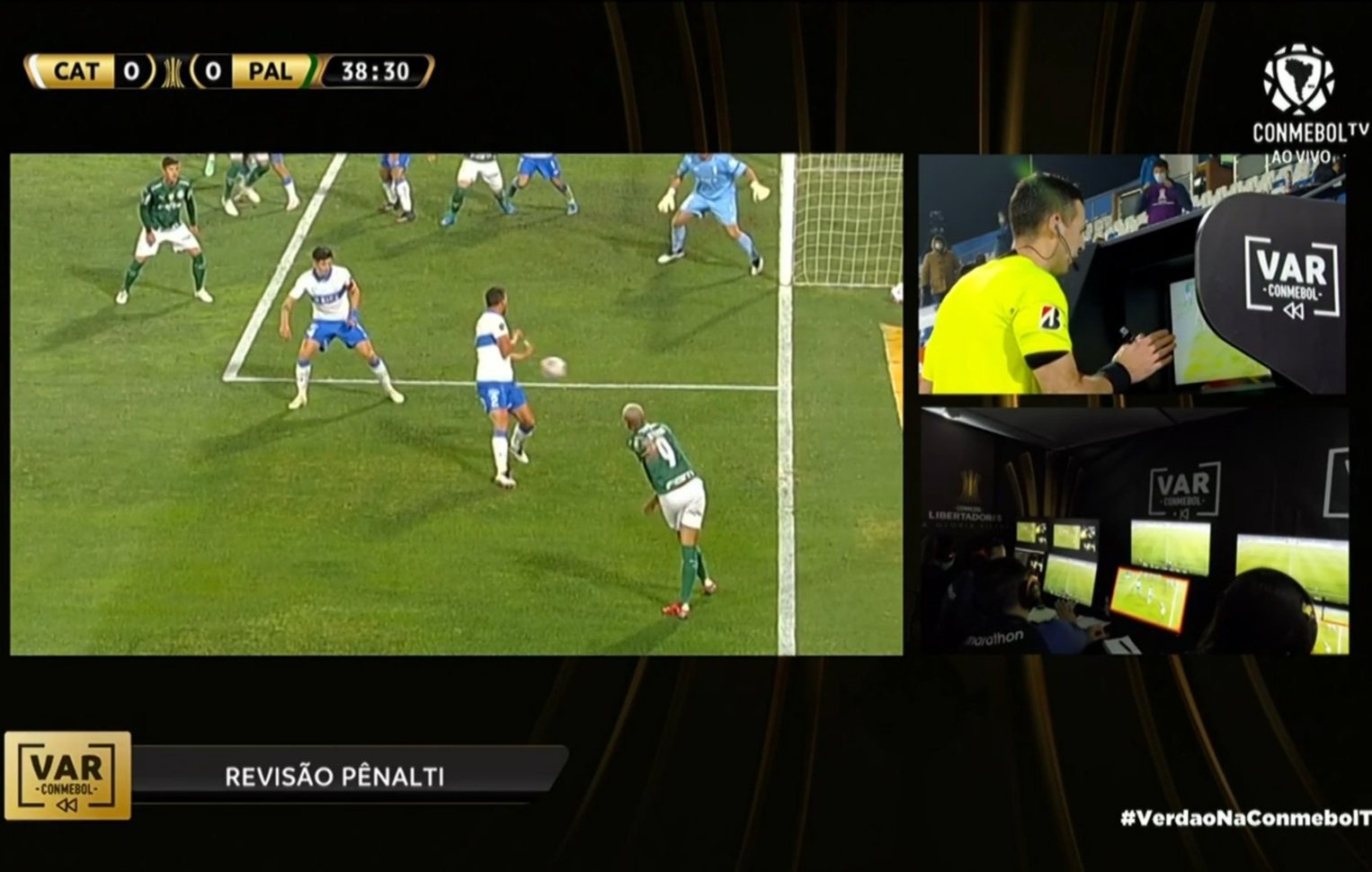 ¿En serio fue penal? La mano de Germán Lanaro que cobró el VAR a favor de Palmeiras