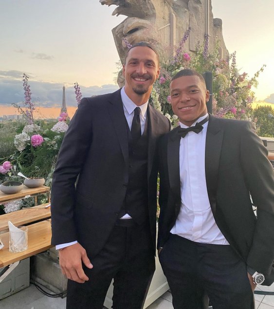 ¡Encuentro de cracks! Mbappé se reunió con Ibrahimovic en el matrimonio de Marco Verratti