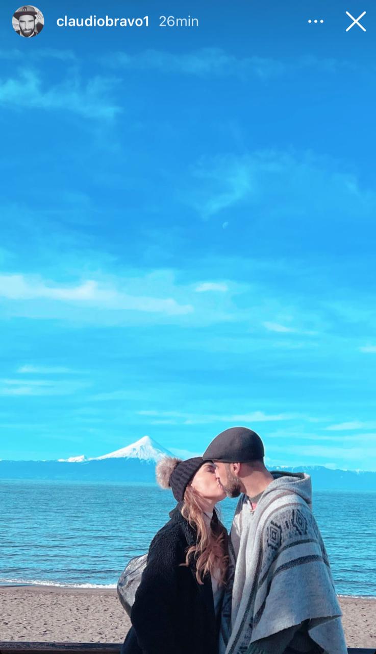 Puro amor: Claudio Bravo se relaja en el sur de Chile junto a su esposa Carla Pardo
