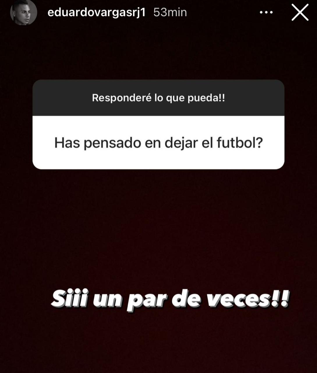 Eduardo Vargas confesó que pensó dejar el fútbol un “par de veces”