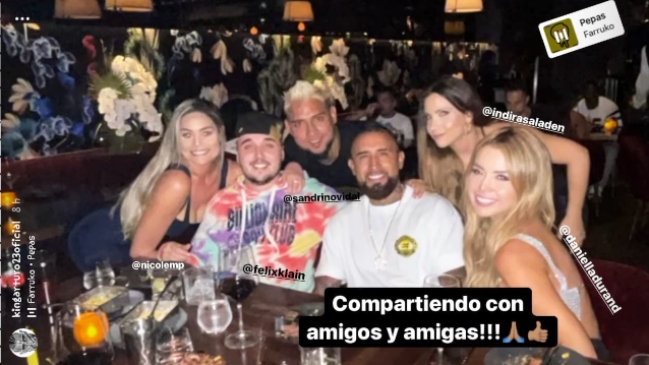 El espectacular recibimiento que tuvo un alegre Arturo Vidal en una fiesta en Miami