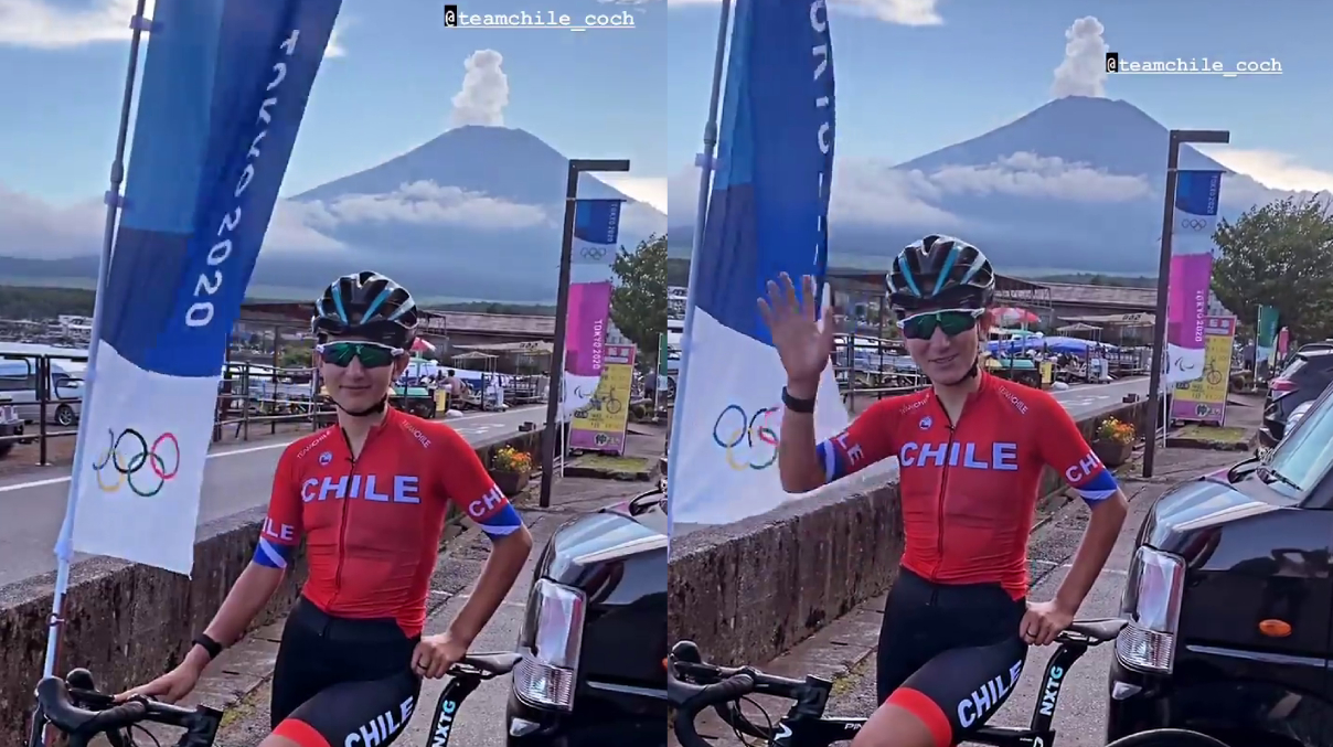 Con el Monte Fuji de fondo: Catalina Soto entrenó de cara al debut en Tokio 2020