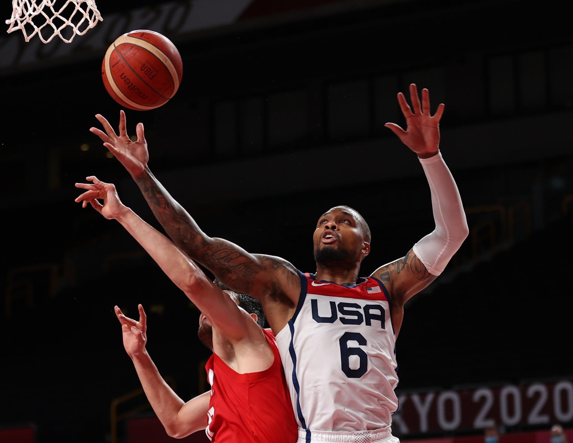 El “Dream Team” de Estados Unidos arrasó con Irán en los Juegos de Tokio 2020
