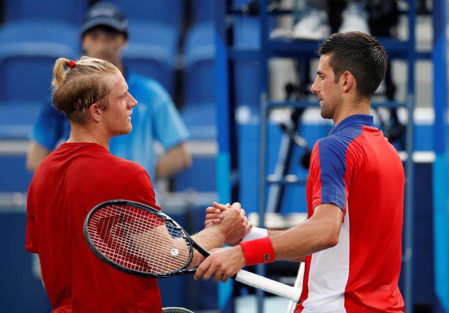 La victoria de Novak Djokovic sobre Alejandro Davidovich en octavos de final de Tokio 2020