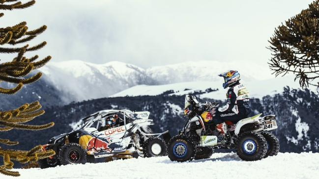 Francisco López e Ignacio Casale entrenaron en la nieve de cara al Rally Dakar