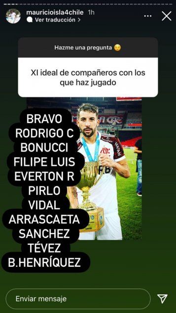 Con Bravo, Alexis y Vidal: Mauricio Isla armó su 11 ideal con los compañeros de equipo que ha tenido