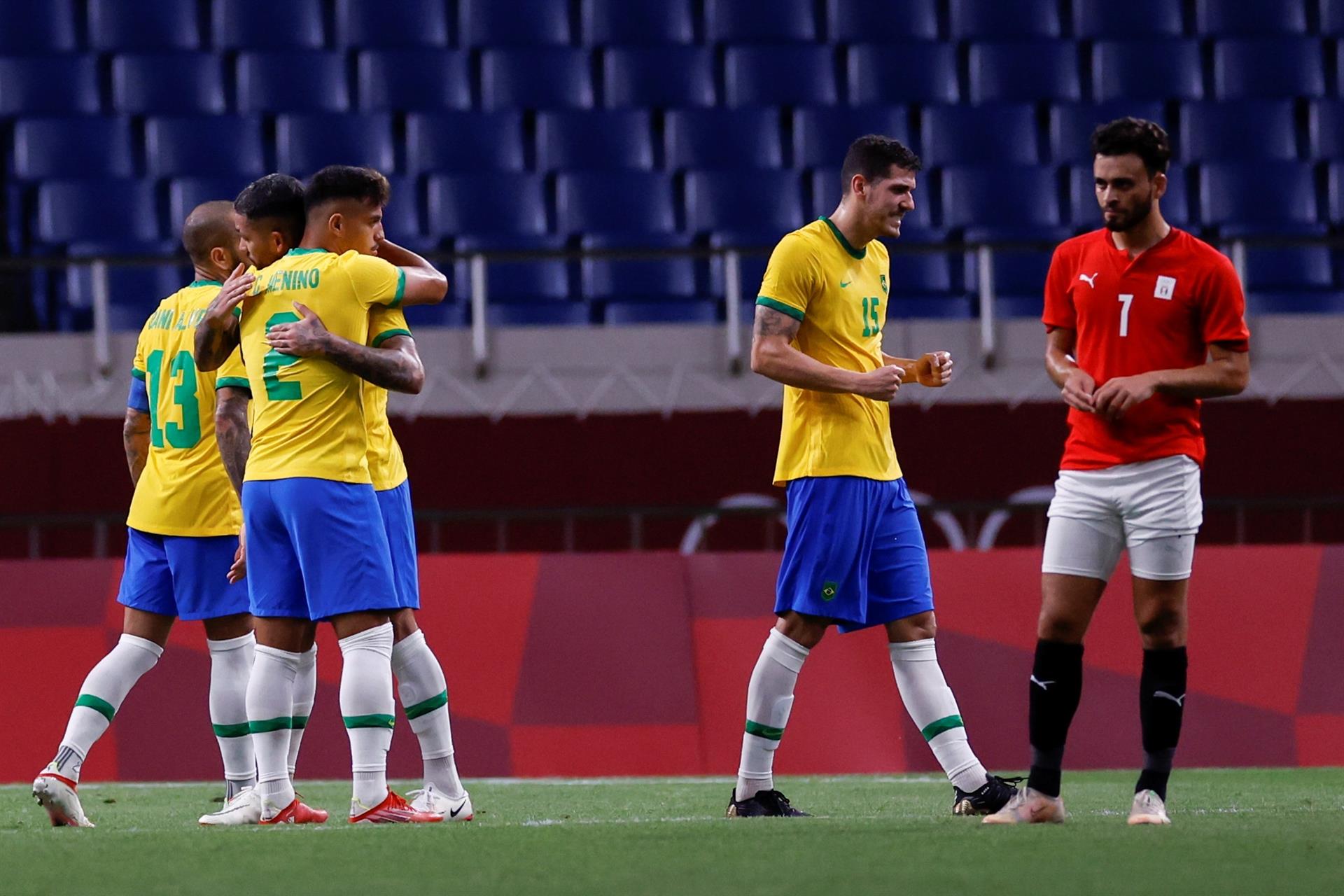 Brasil venció con lo justo a Egipto y enfrentará a un prendido México en semifinales de Tokio 2020
