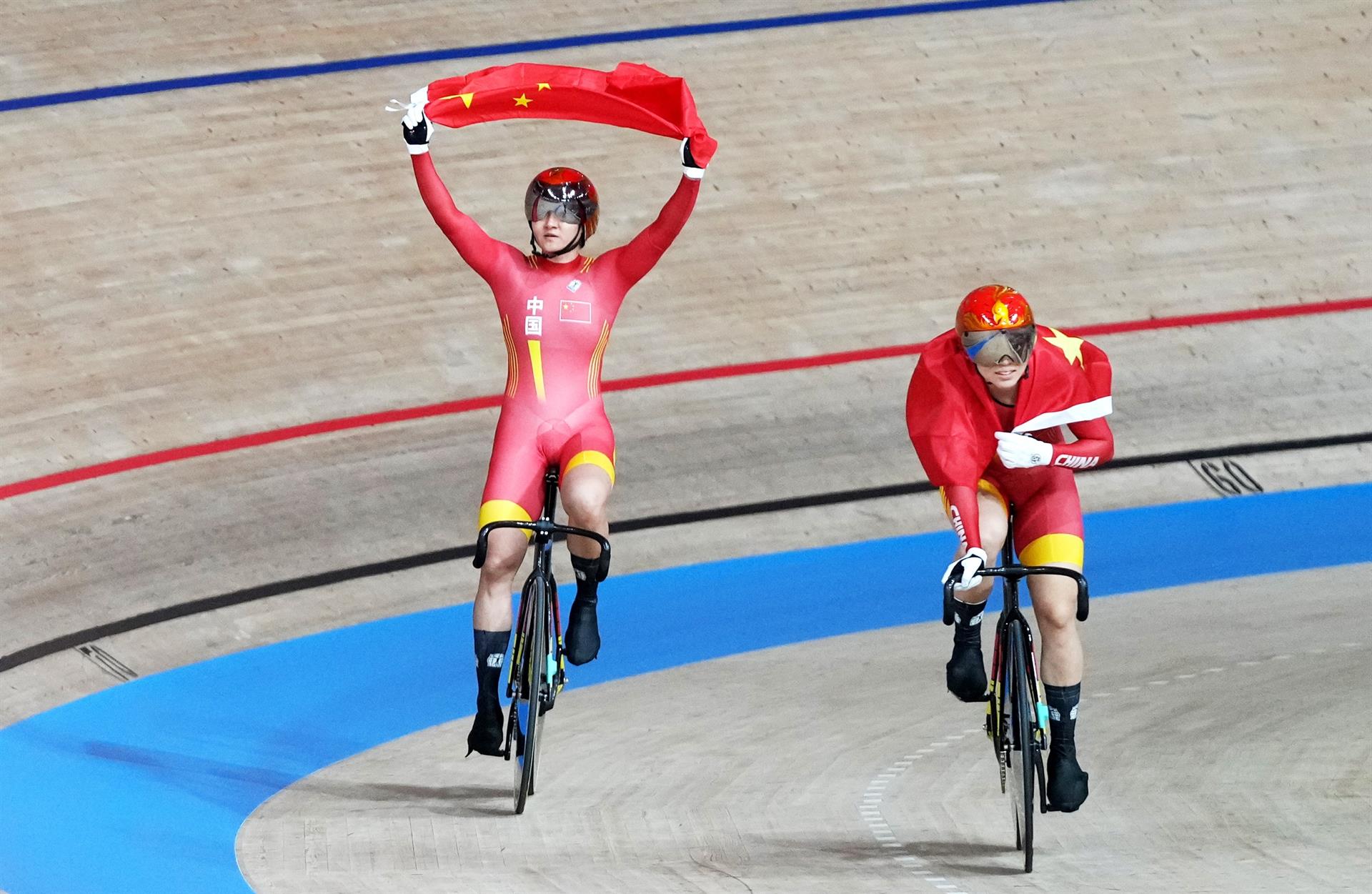 China conquistó el oro olímpico en la prueba de velocidad en ciclismo de pista