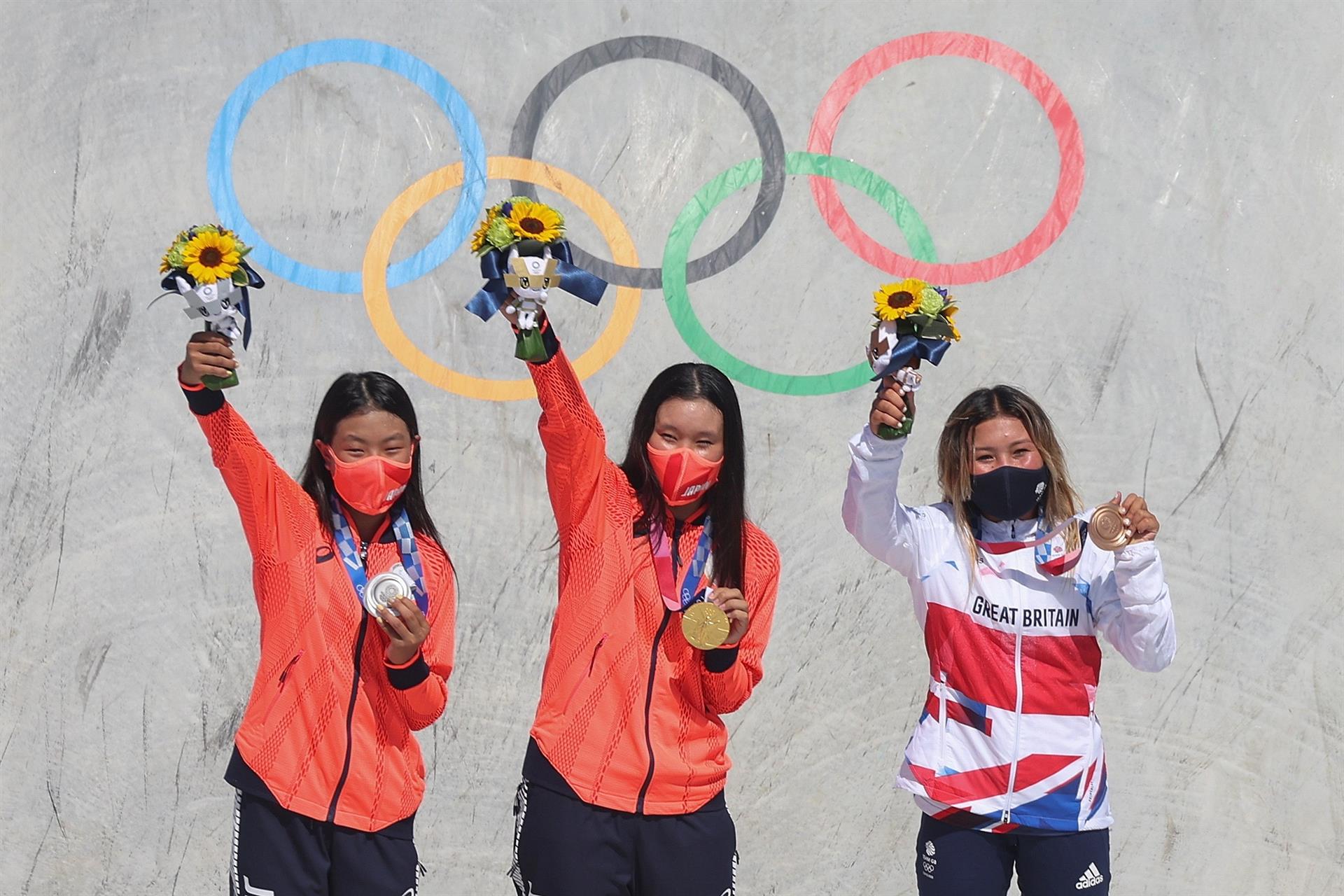 Sakura Yosozumi ganó el primer oro olímpico en la modalidad parque del skate